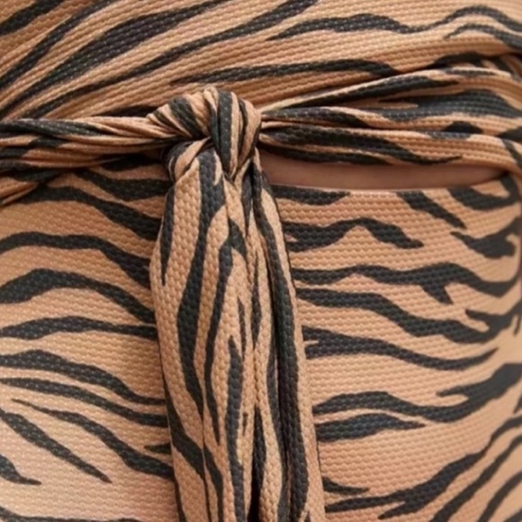 Aerie Swimsuit Camel Brown Animal Print - Picture 2 of 3